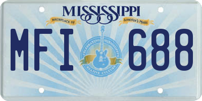 MS license plate MFI688
