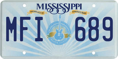 MS license plate MFI689