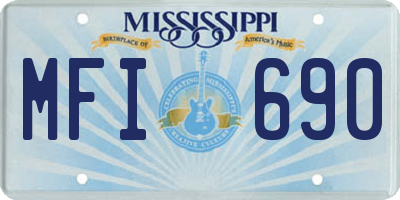MS license plate MFI690