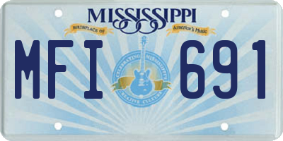 MS license plate MFI691