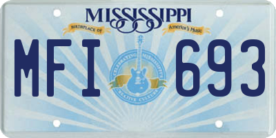 MS license plate MFI693