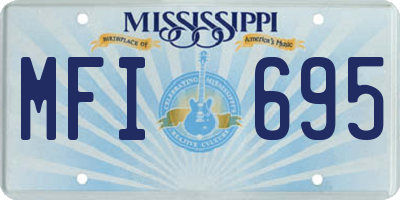 MS license plate MFI695