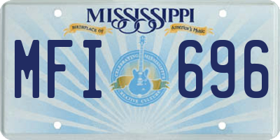 MS license plate MFI696
