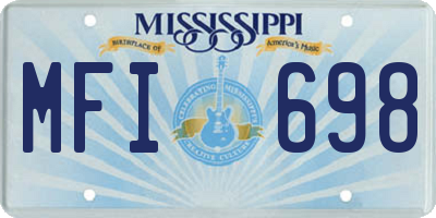 MS license plate MFI698
