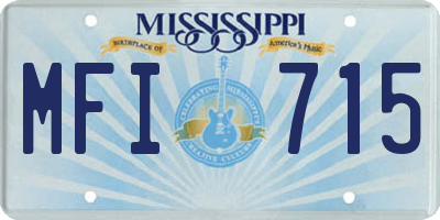 MS license plate MFI715