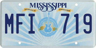 MS license plate MFI719