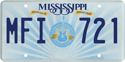 MS license plate MFI721