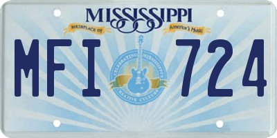 MS license plate MFI724