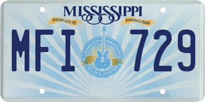 MS license plate MFI729