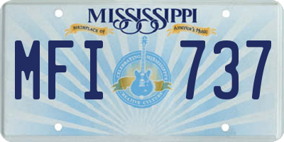 MS license plate MFI737