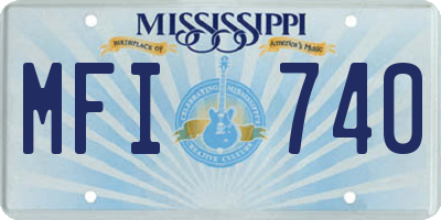 MS license plate MFI740