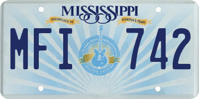 MS license plate MFI742