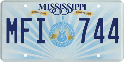 MS license plate MFI744