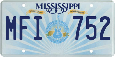 MS license plate MFI752
