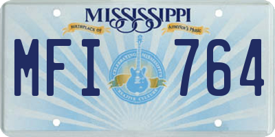 MS license plate MFI764