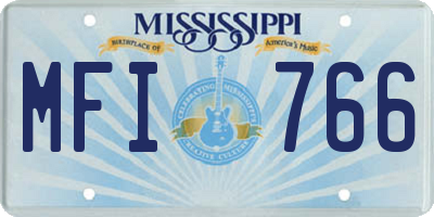 MS license plate MFI766