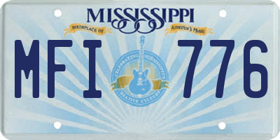 MS license plate MFI776
