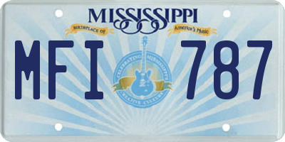 MS license plate MFI787