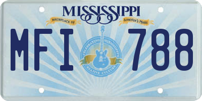 MS license plate MFI788