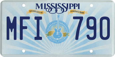 MS license plate MFI790