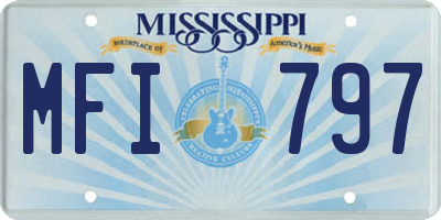 MS license plate MFI797
