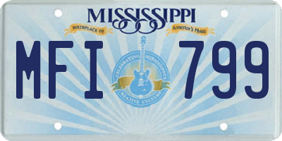 MS license plate MFI799