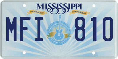 MS license plate MFI810