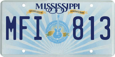 MS license plate MFI813