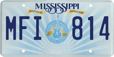 MS license plate MFI814