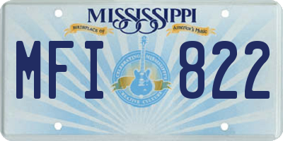 MS license plate MFI822