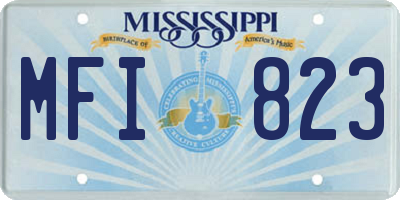 MS license plate MFI823