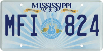 MS license plate MFI824