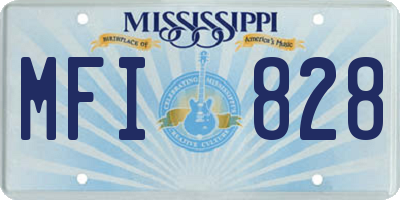 MS license plate MFI828