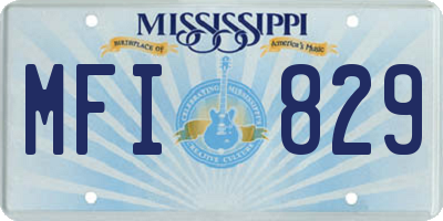 MS license plate MFI829
