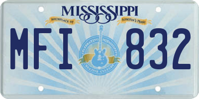 MS license plate MFI832