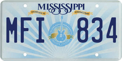 MS license plate MFI834
