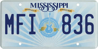 MS license plate MFI836