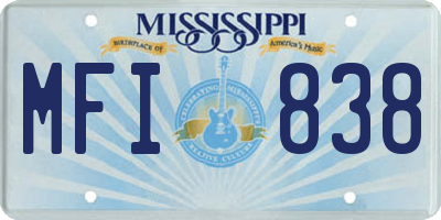 MS license plate MFI838