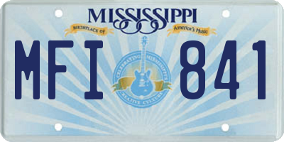 MS license plate MFI841