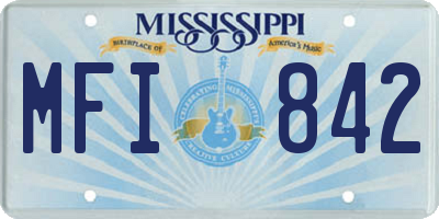 MS license plate MFI842