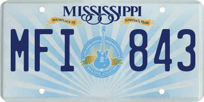 MS license plate MFI843