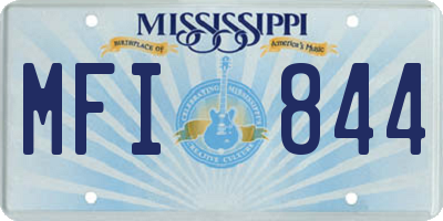 MS license plate MFI844