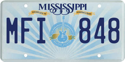 MS license plate MFI848