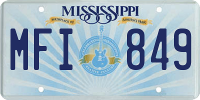 MS license plate MFI849
