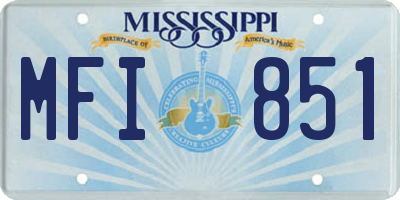 MS license plate MFI851