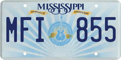 MS license plate MFI855