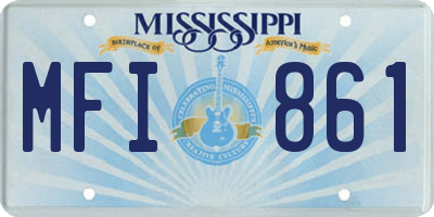 MS license plate MFI861