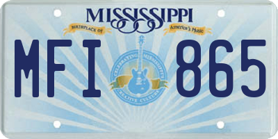 MS license plate MFI865