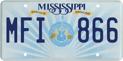 MS license plate MFI866