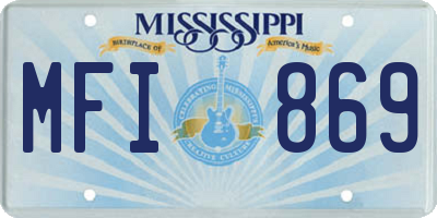 MS license plate MFI869